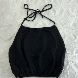 Zara black crop top size small